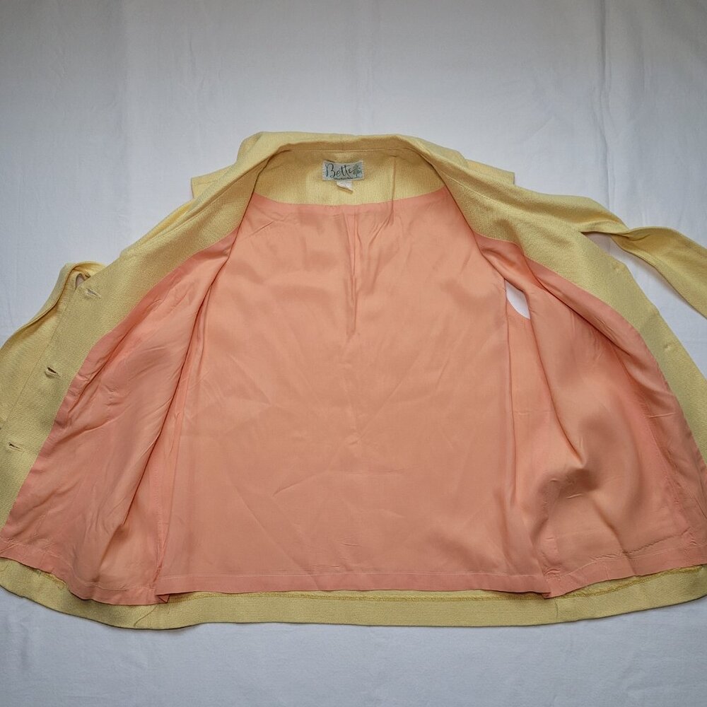 Vtg Bette of California Yellow Sleeveless Vest Custom Match Mates Quiet Luxury - Picture 8 of 8